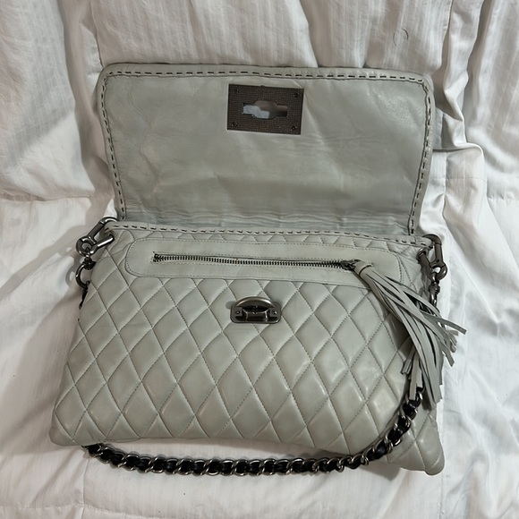 Carla Mancini Beige Quilted Leather Clutch - Picture 2 of 9